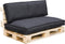 In The Mood Collection Mick Palletkussens - L120 x B80/40 x H12 cm - Zwart