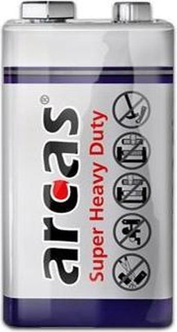 Arcas 107 00122 - 9V Zink-carbon batterij - Blister verpakking - 120mAh