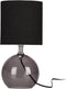 Merkloos - Tafellamp - Glazen basis - 24 cm - Zwart