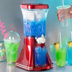 MikaMax Retro Slushiemachine - Slushie maker - 1 liter inhoud - Bordeauxrood