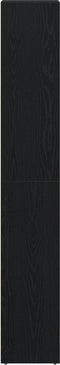 vidaXL - Badkamerkast - Zwart - Eiken - 30x30x183,5 - cm - Bewerkt - hout