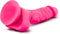 Blush - Neon dildo met scrotum 19 cm dual density - Roze