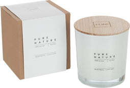 J-Line kaars Pure Nature - Mindful Matcha - wit - large - 60U