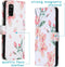 iMoshion Hoesje Geschikt voor Samsung Galaxy A41 Hoesje Met Pasjeshouder - iMoshion Design Softcase Bookcase - Wit / Roze / Blossom Watercolor