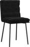 vidaXL - Eetkamerstoelen - 2 - st - fluweel - zwart