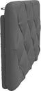 vidaXL - Hoofdbordkussen - 90 - cm - stof - donkergrijs