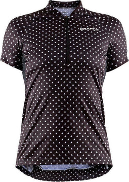 Craft Velo Art Jersey W - Fietsshirt - Bodymapped - Zwart (S)