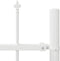 vidaXL - Tuinafscheiding - met - Spits - Top - Wit - 1,7x1 - m - Staal