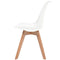 vidaXL - Eetkamerstoelen - 2 - st - kunststof - wit