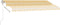vidaXL - Luifel - automatisch - met - LED - en - windsensor - 450x300 - cm - geel - en - wit