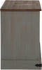 vidaXL - Tv-meubel - HALDEN - met - schuifdeur - grijs - 110x40x60 - cm - massief - hout