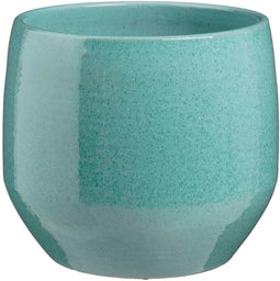 Mica Decorations Bloempot Matteo - 32x32x27 cm - Terracotta - Turquoise