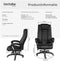 tectake® Bureaustoel - Luxe directiestoel - Ergonomisch - Zwart