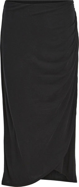 Object - Objannie Hw Drape Skirt - Maat S - Zwart