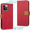 iMoshion Hoesje Geschikt voor iPhone 13 Pro Max Hoesje Met Pasjeshouder - iMoshion Luxe Canvas Bookcase - Rood