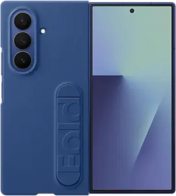 Samsung Galaxy Z Fold 7 - Silicone Case - Uitklapbare standaard - Blauw