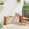 vidaXL - Ligbank - met - plankenontwerp - 110x30x45 - cm - Massief - Acaciahout