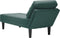 vidaXL - Chaise - longue - met - kussen&rechterarmleuning - fluweel - donkergroen