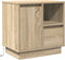 vidaXL - Nachtkastje - met - LED - in - Sonoma - Eiken - 50x34,5x50 - cm