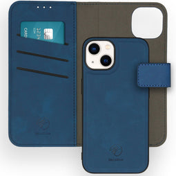 iMoshion Hoesje Geschikt voor iPhone 14 Hoesje Met Pasjeshouder - iMoshion Uitneembare 2-in-1 Luxe Bookcase - Blauw