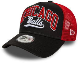 New Era - Chicago Bulls NBA Script Black 9FORTY E-Frame Trucker Adjustable Cap