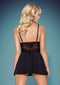 Obsessive - 810-BAB-2 Babydoll & String Wit L/XL