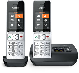 Gigaset COMFORT 500A - DECT-telefoon - 2 handsets met antwoordapparaat en handsfree - zilverzwart (2 stuks)