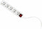 Stopcontactenstrip 5 Tomas met Interruptor Ewent EW3916 Schuko (1,5 m)