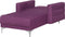ABERDEEN - Chaise longue - Paars - Symmetrisch - Polyester