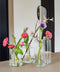 Jodeco Bloemenvaas - helder transparant - glas - 19 x 23 cm - fles vorm vaas