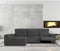 Hoes voor chaise longue met lange armleuning links Eysa JAZ Donker grijs 180 x 120 x 360 cm