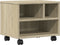 vidaXL - Printerkastje - met - wielen - 41x32x34,5 - cm - sonoma - eikenkleurig