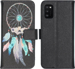 iMoshion Hoesje Geschikt voor Samsung Galaxy A41 Hoesje Met Pasjeshouder - iMoshion Design Softcase Bookcase - Zwart / Meerkleurig / Dreamcatcher