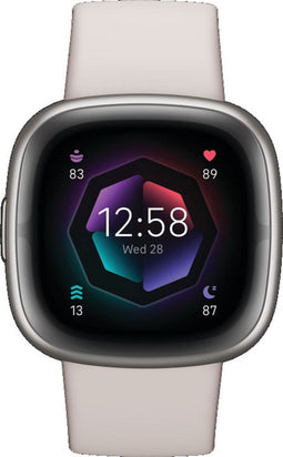 Fitbit Sense 2 - Smartwatch - Stressmeting en slaapmonitoring - Zilver (Wit)