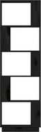 vidaXL - Boekenkast/kamerscherm - 51x25x163,5 - cm - massief - grenenhout - zwart