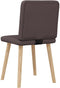 vidaXL - Eetkamerstoelen - 2 - st - stof - donkerbruin