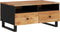 vidaXL - Salontafel - 80x54x40 - cm - massief - acaciahout - en - bewerkt - hout