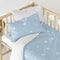 Dekbedovertrek set HappyFriday Basic Kids Blauw Wieg voor baby's 2 Onderdelen