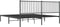 vidaXL - Bedframe - met - hoofdbord - metaal - zwart - 180x200 - cm