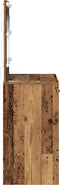vidaXL - Kaptafel - met - LED - Verlichting - Oud - Hout - 78,5x41x135 - cm