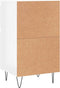 vidaXL - Dressoir - 40x35x70 - cm - bewerkt - hout - hoogglans - wit