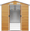vidaXL - Tuinschuur - 191x555x198 - cm - gegalvaniseerd - staal - lichtbruin