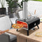 COAST draagbare pizzaoven voor buiten, roestvrijstalen pizzaoven met pizzasteen, pizzaschep,