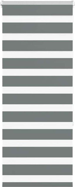 vidaXL - Zebra - rolgordijn - 60x150 - cm - stofbreedte - donkergrijs - 55,9 - cm