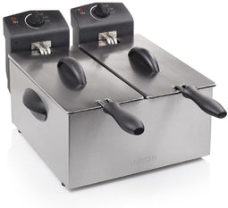 Tristar FR-6937 - Frituurpan - Dubbele friteuse 2x 3 liter 2x 1800W - Koude zone RVS (2 stuks)