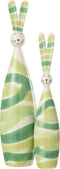 J-Line decoratie Konijn Lijnen Dolomiet - keramiek - groen - large - paasdecoratie