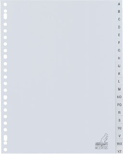 Kangaro tabbladen - A4 - PP 120 micron - grijs - 23-gaats - 20-delig letters A-Z - G420AZM