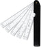 Aristo waaierliniaal - lengte 25cm - 1:10 :15 :20 :25 :30 :33 1/3 :40 :50 :75 :125 - wit kunststof - duurzaam leren omhulsel - AR-1323