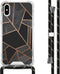 iMoshion Hoesje Geschikt voor iPhone Xs / X Hoesje Met Koord - iMoshion Design Hoesje met Koord - Zwart / Meerkleurig / Goud / Black Graphic