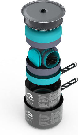 Sea to Summit AlphaPot Cookset 4.2 Campingkookset - Pannen 2,7L + 3,7L + 4 schalen + 4 mokken